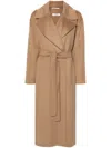 's Max Mara Esturia Wool Belted Coat In Brown