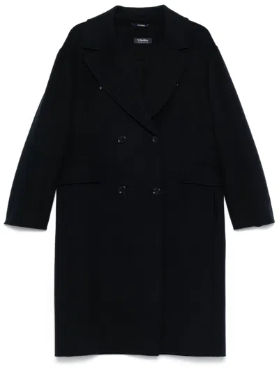 S Max Mara Oliver Coat In Blue