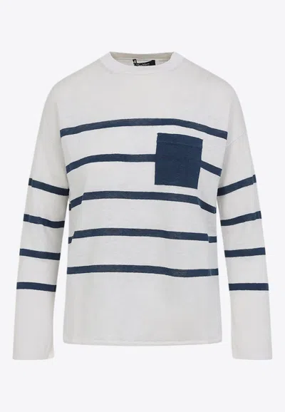 's Max Mara Ombre Striped Linen Knitted Top