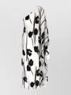 S Max Mara One Shoulder Floral Print Midi Dress