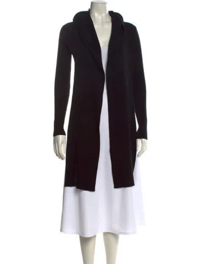 Pre-owned 's Max Mara Open Front Sweater In Black