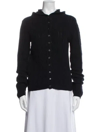 Pre-owned S Max Mara Open Front Sweater In Blue