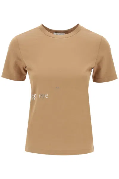 's Max Mara Orlanda T-shirt With Lamin In Brown