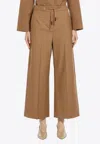 S Max Mara Ottavo Drawstring Twill Pants In Caramel