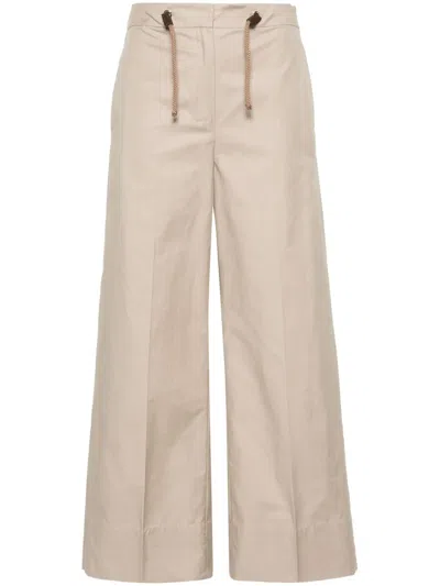 S Max Mara Ottavo Wide-leg Trousers In Neutrals