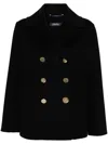 S Max Mara Double-breasted Virgin Wool Jacket In Black