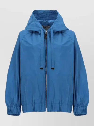 S Max Mara Oversized Short Coat In Blue