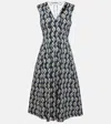 's Max Mara Ovidio Cotton-blend Poplin Midi Dress In Multicoloured