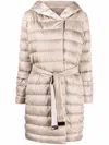 S Max Mara Padded Belted Coat In Neutrals