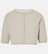 's Max Mara Pam Cropped Cotton Cardigan In White