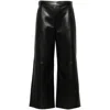 's Max Mara Cropped Faux Leather Trousers In Black