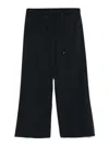 's Max Mara Straight Leg Trousers Elastic Waistband In Silver