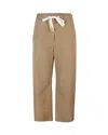 'S MAX MARA SILVER TROUSERS WITH BROWN DRAWSTRING
