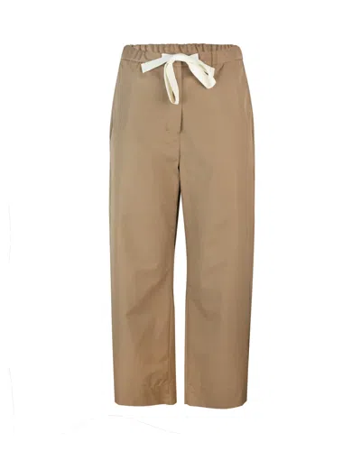 's Max Mara Pantalone Argento Con Coulisse Marrone In Brown