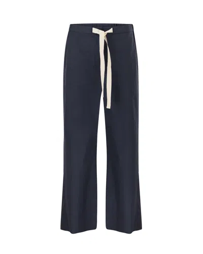 's Max Mara Pantalone Coulisse Blu Notte In Black