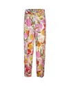 's Max Mara Printed Silk Pajama Pants With Elastic Waistband