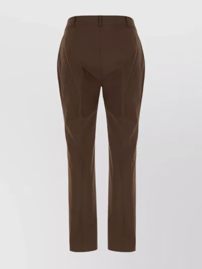 S Max Mara Pants Cotton Stretch Belt Loops In Brown
