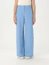 S Max Mara Tailored Trousers With Pockets And Loops In Blau