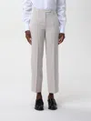 S Max Mara High Waist Straight Leg Pants In Ecru