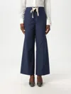 S Max Mara Cropped Silver Pants In Navy