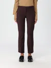 S Max Mara Cotton-blend Cropped Slim Pants In Violett