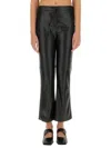 's Max Mara Luciana Leather Cropped Pants In Black