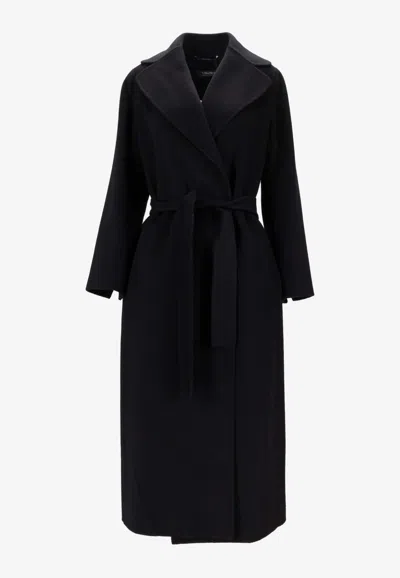 's Max Mara Paola Wool And Cashmere Belted Long Coat In Black