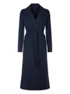 S Max Mara Paolore Long Belted Coat In Blue