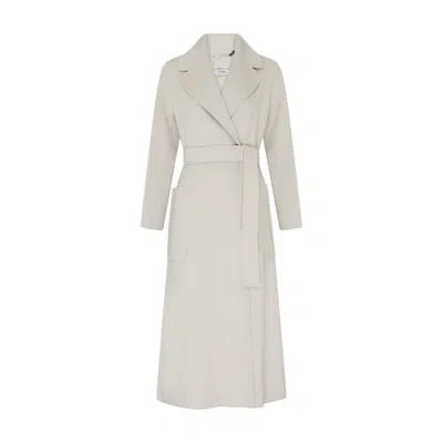 S Max Mara Paolore Long Belted Coat In Grey