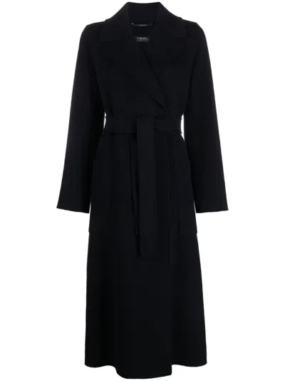 S Max Mara Paolore Coat In Blue