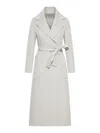 's Max Mara Esturia Light Grey Coat With Matching Belt In Wool Woman In Grey