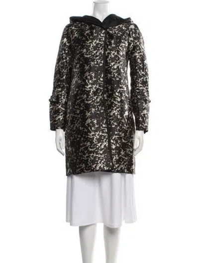 Pre-owned S Max Mara Patterned Coat In Black