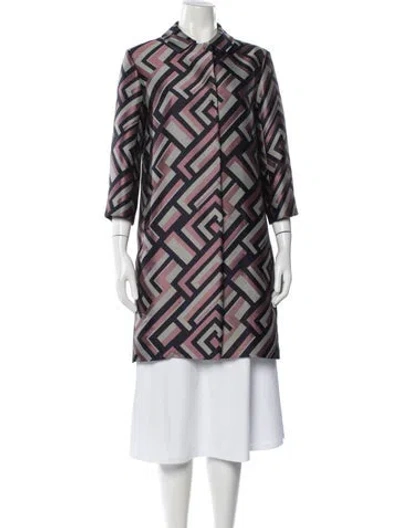 Pre-owned S Max Mara Patterned Coat In Multicolor