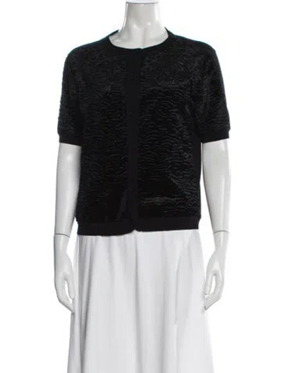 Pre-owned S Max Mara Patterned Jacket In Black
