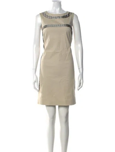 Pre-owned S Max Mara Patterned Knee-length Dress In Neutrals
