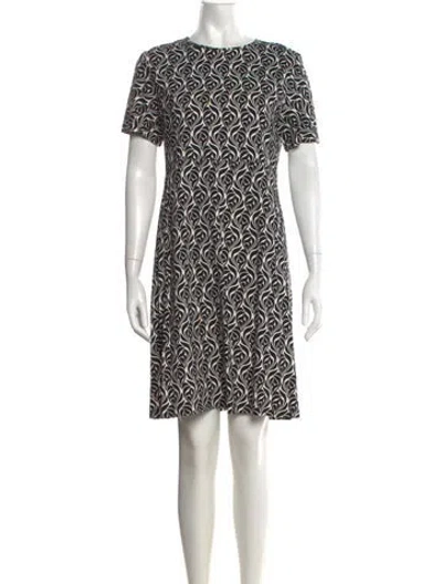 Pre-owned S Max Mara Patterned Mini Dress In Black