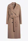 S Max Mara Paul Double-breasted Wool Coat In Brown