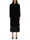 's Max Mara Wool Coat With Detachable Waist Strap In Black