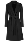 S Max Mara Paolore Coat In Nero