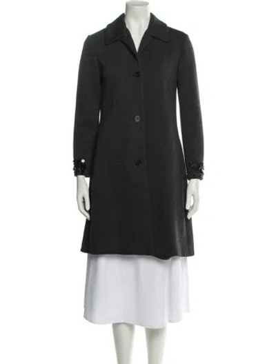 Pre-owned S Max Mara Peacoat In Grey