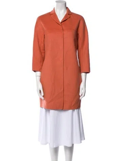 Pre-owned S Max Mara Peacoat In Orange