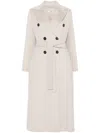 S Max Mara Womens Ecru Picasso Belted Double-breasted Wool Coat In Neutrals