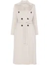 S Max Mara Womens Ecru Picasso Belted Double-breasted Wool Coat In White