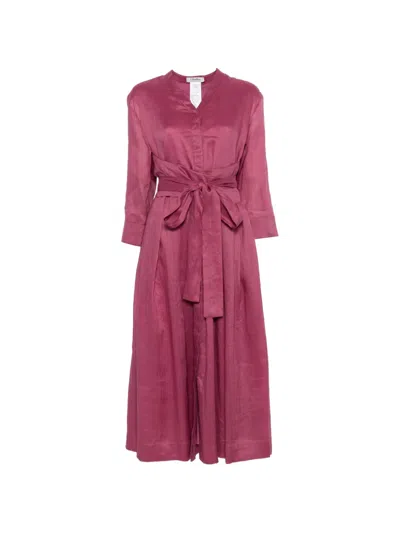 's Max Mara Ramie Chemisier Dress In Pink