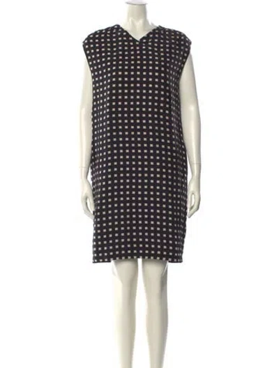 Pre-owned 's Max Mara Plaid Print Mini Dress In Multicolor