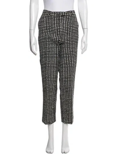 Pre-owned S Max Mara Plaid Print Straight Leg Pants In Blue