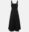 S Max Mara Midikleid Platani Aus Einem Baumwollgemisch In Schwarz