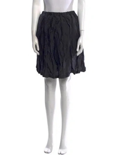 Pre-owned S Max Mara Pleated Accents Knee-length Skirt In Black