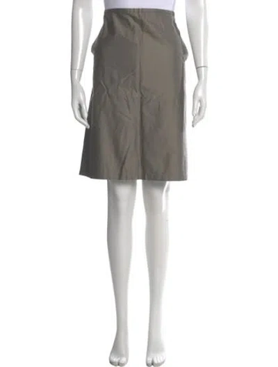 Pre-owned 's Max Mara Pleated Accents Knee-length Skirt In Neutrals