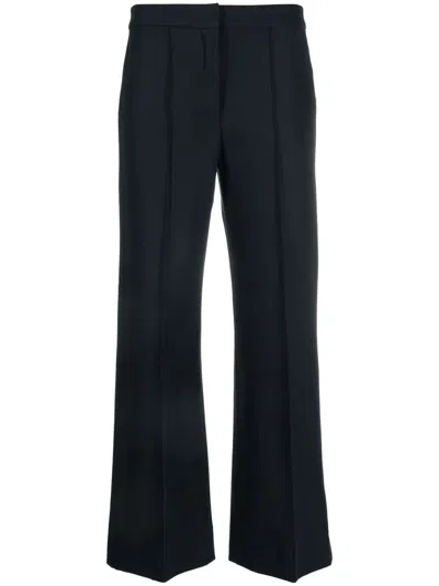 S Max Mara Pleated Tailored Trousers In Blue